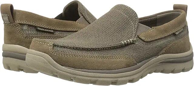 SKECHERS Relaxed Fit Superior - Milford (Light Brown) Men's Slip on Shoes Cover