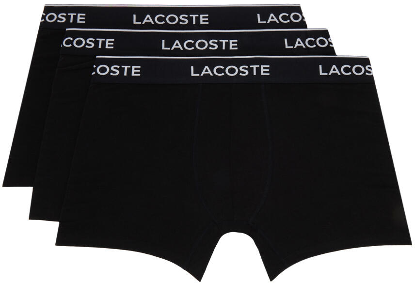 Lacoste Three-Pack Black Boxer Briefs Cover