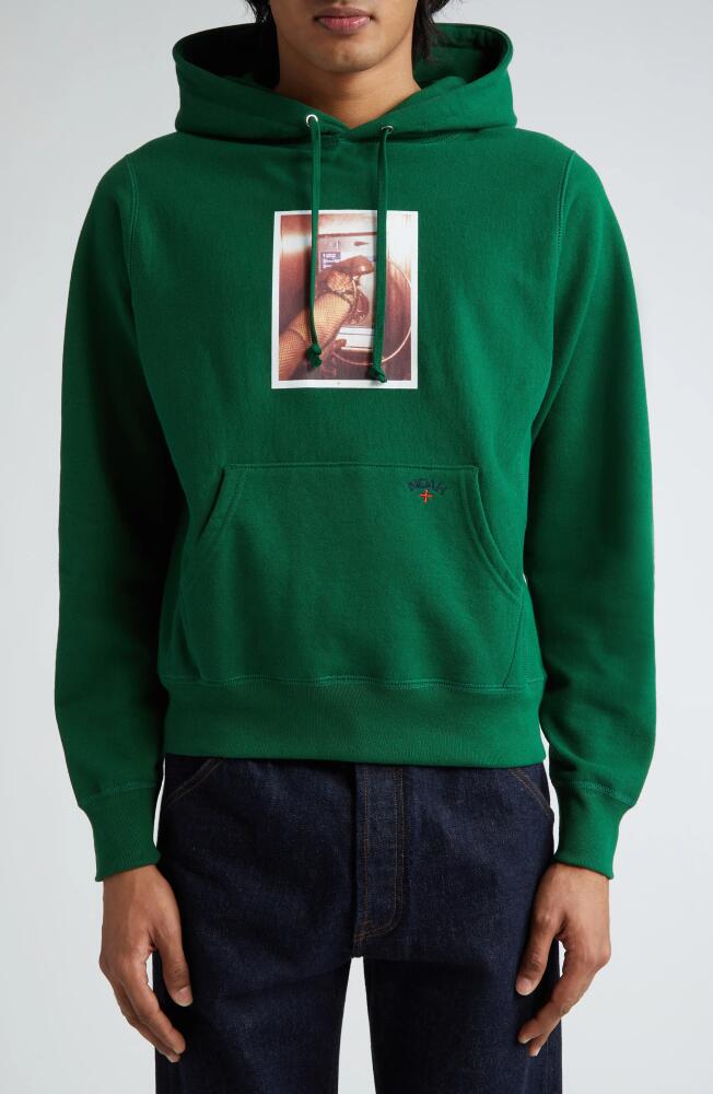 Noah x Antonio Lopez Phone Photo Cotton Graphic Hoodie in Green Cover