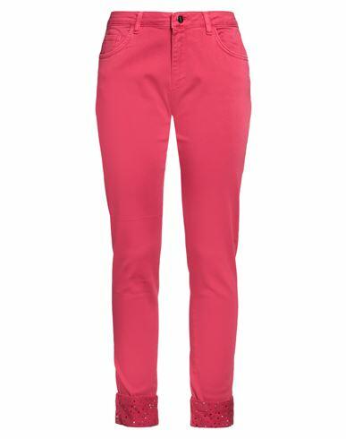 Marani Woman Pants Fuchsia Cotton, Polyester, Elastane Cover