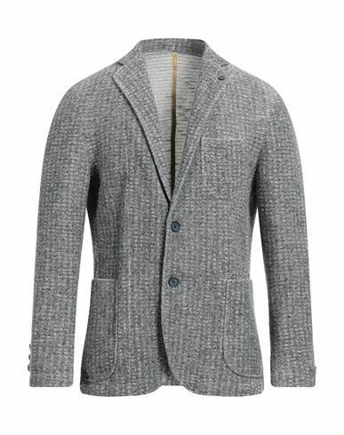 Barbati Man Blazer Slate blue Cotton, Polyester Cover