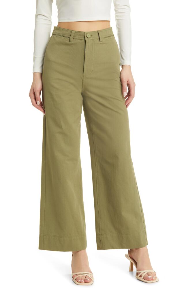 Petal & Pup Lawrence Wide Leg Pants in Olive Green Cover