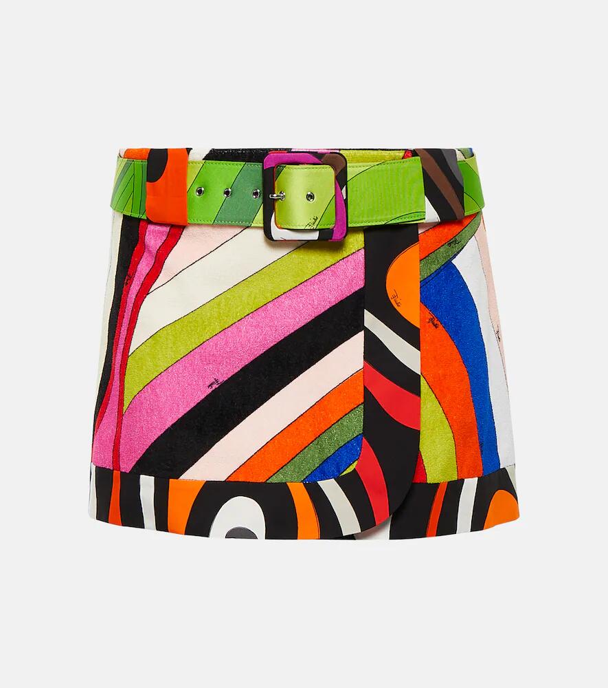 Pucci Iride cotton wrap miniskirt Cover