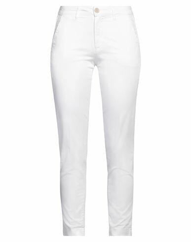 Barba Napoli Woman Pants White Cotton, Elastane Cover