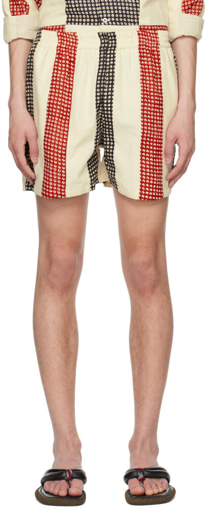 HARAGO Off-White Patchwork Shorts Cover