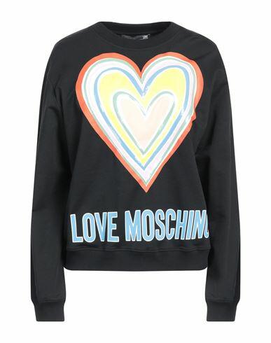 Love Moschino Woman Sweatshirt Black Cotton, Elastane Cover