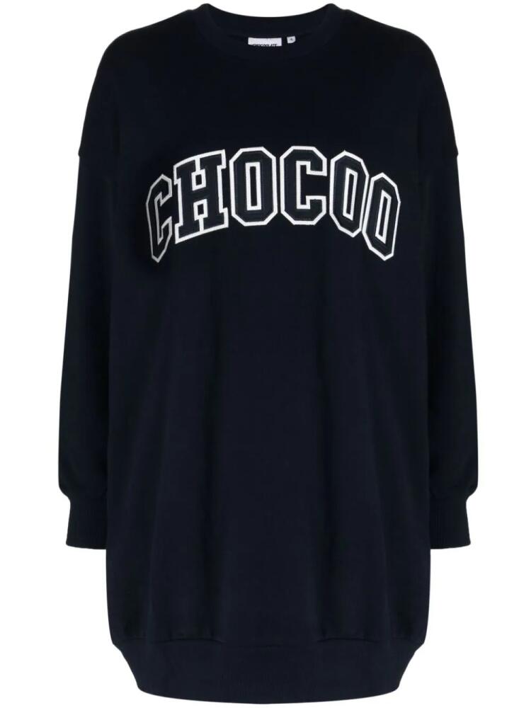 CHOCOOLATE logo crew-neck dress - Blue Cover