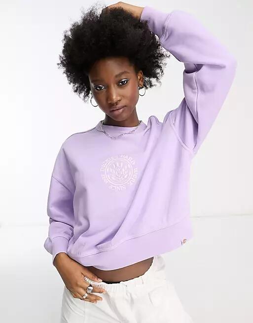 Dickies beavertown sweatshirt with central embroidered logo in lilac-Purple Cover