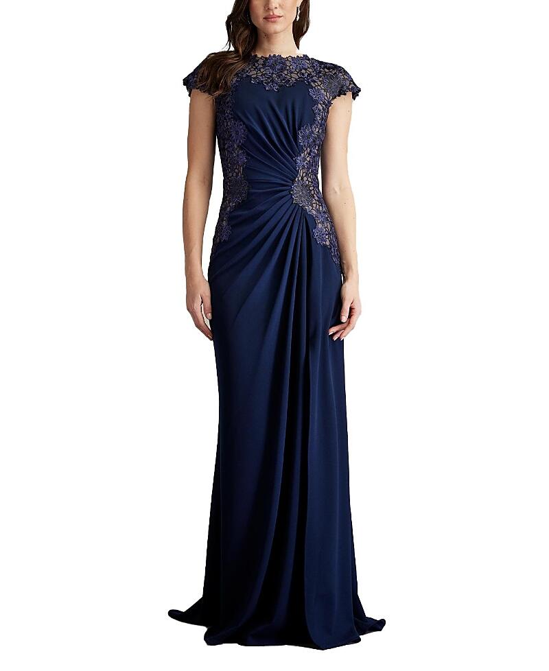 Tadashi Shoji Chelan Embroidered Illusion Gown Cover