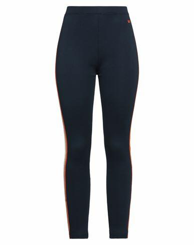 Wales Bonner Woman Leggings Navy blue Organic cotton, Elastane Cover