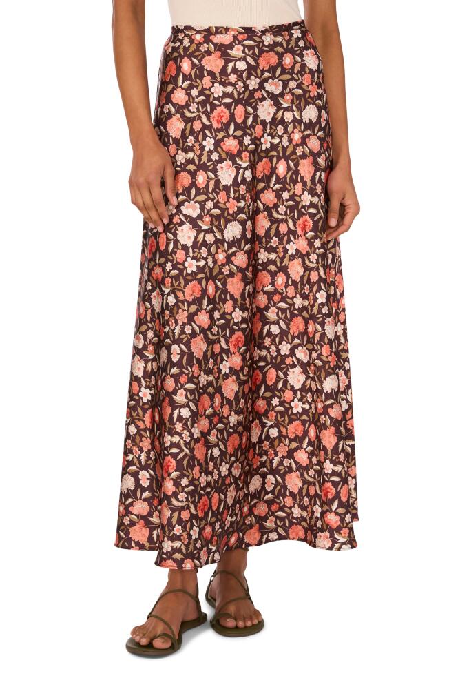 1.STATE Floral Bias Cut Midi Skirt in Carnelian Cover