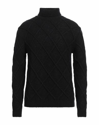 Daniele Fiesoli Man Turtleneck Black Merino Wool Cover