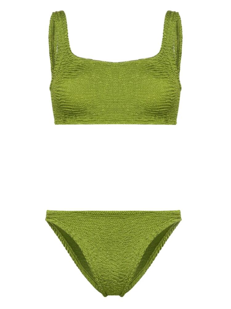 PARAMIDONNA Emily seersucker bikini - Green Cover