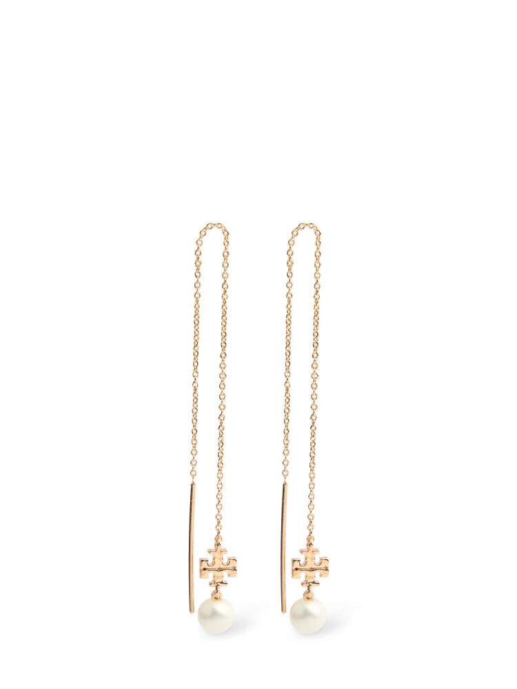 TORY BURCH Kira Faux Pearl Long Earrings Cover