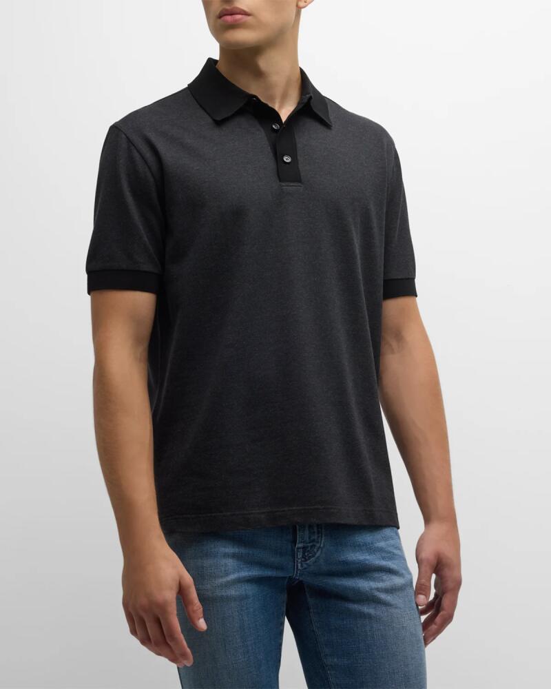 Brioni Men's Two-Tone Polo Shirt Cover