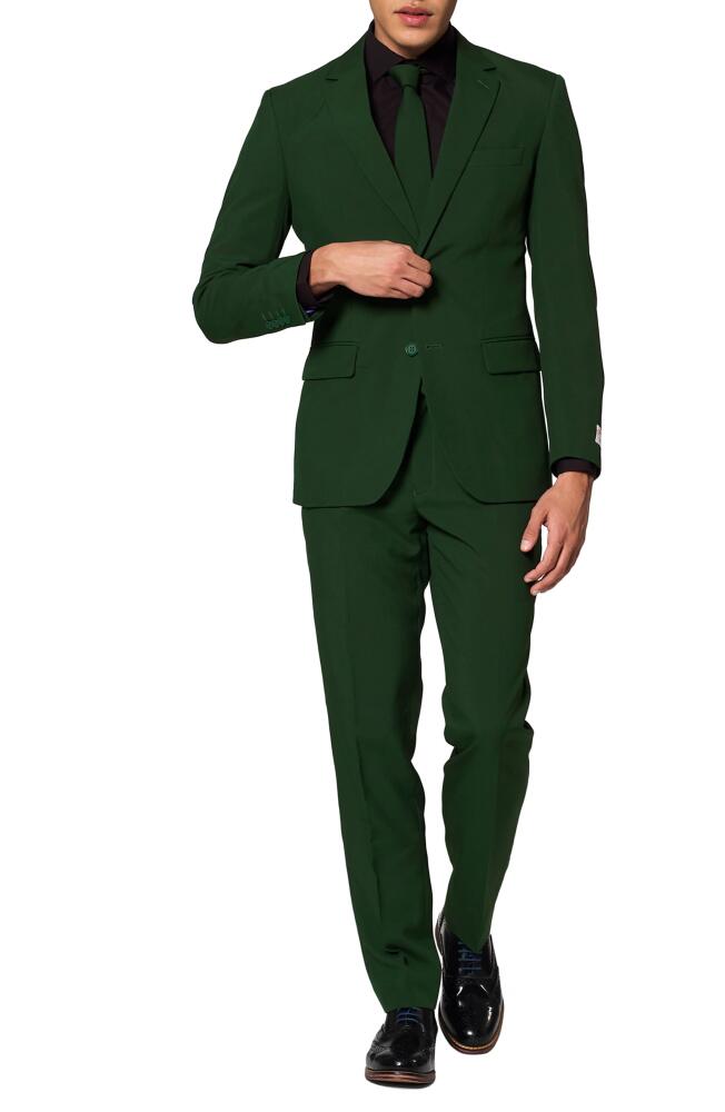 OppoSuits Glorious Green Trim Fit Suit & Tie Cover