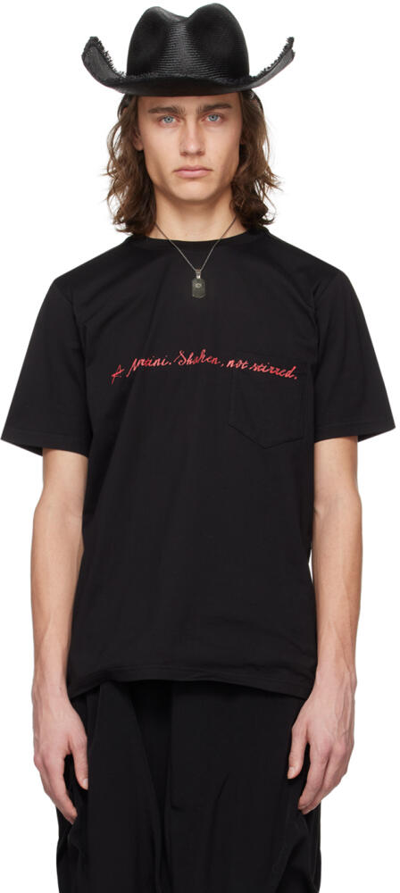 TAKAHIROMIYASHITA TheSoloist. Black 'A Martini Shaken Not Stirred' T-Shirt Cover