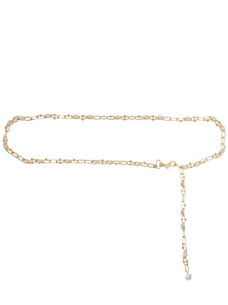 ALESSANDRA RICH Crystal & Stud Chain Belt Cover