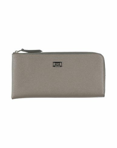 Tod's Woman Wallet Grey Leather Cover