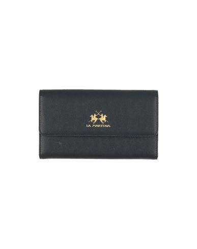 La Martina Woman Wallet Midnight blue Polyurethane Cover