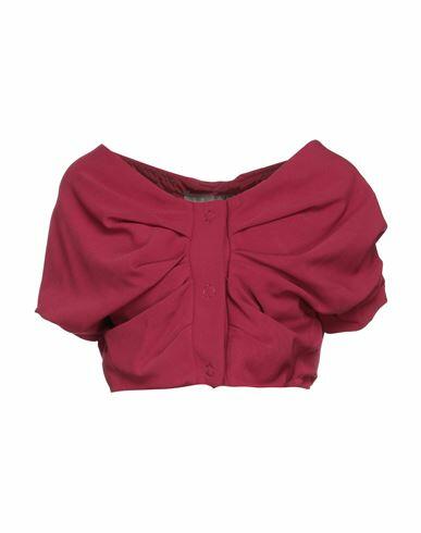 Simona Corsellini Woman Top Garnet Polyester, Virgin Wool, Lycra Cover