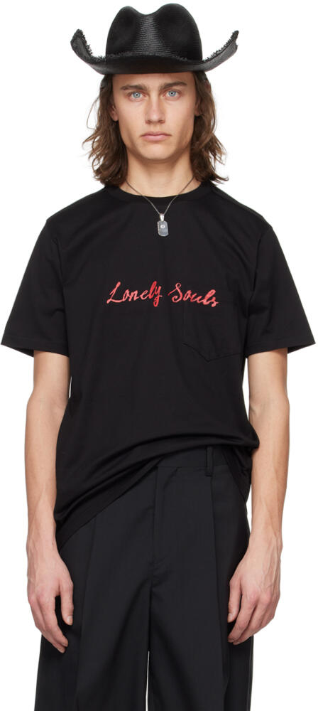 TAKAHIROMIYASHITA TheSoloist. Black 'Lonely Souls' T-Shirt Cover