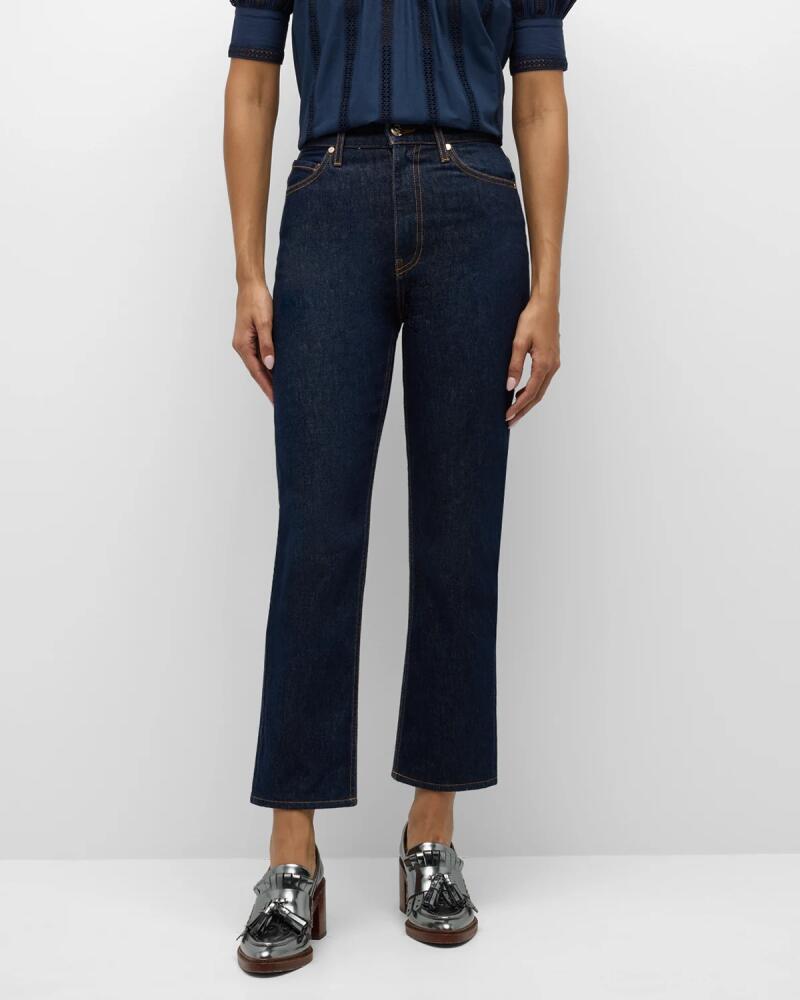 Ulla Johnson The Agnes Cropped Straight-Leg Denim Jeans Cover