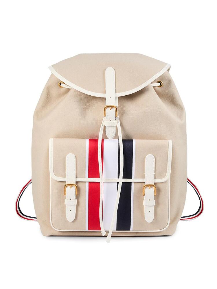 Thom Browne Men's Striped Hunting Backpack - Natural Cover