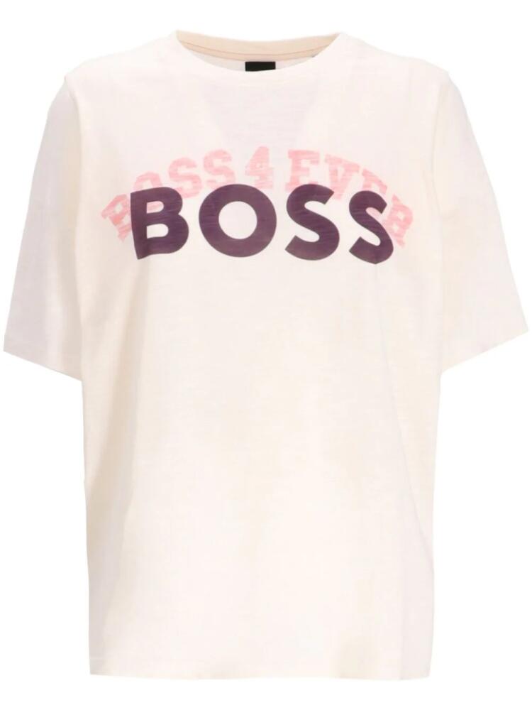 BOSS logo-print T-shirt - White Cover