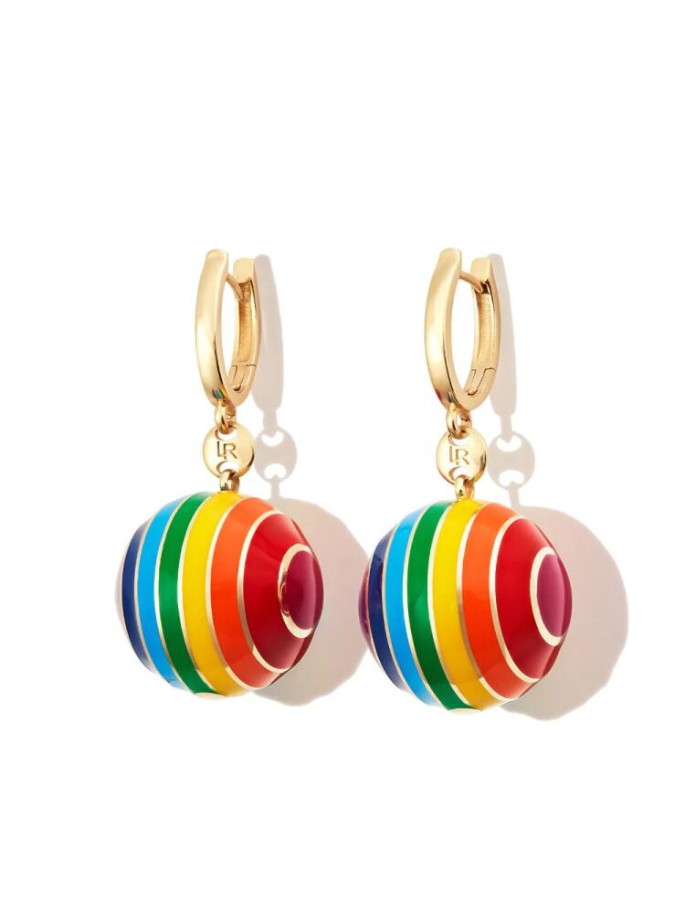 Lauren Rubinski 14kt yellow gold enamel drop earrings - Multicolour Cover