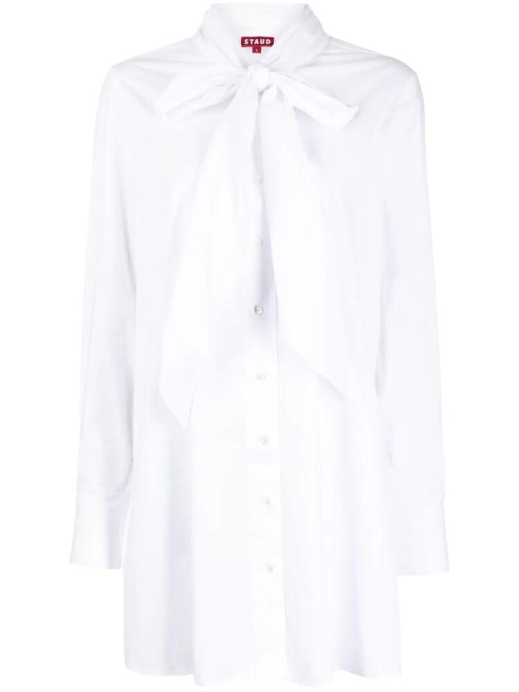 STAUD Maryn cotton shirt dress - White Cover