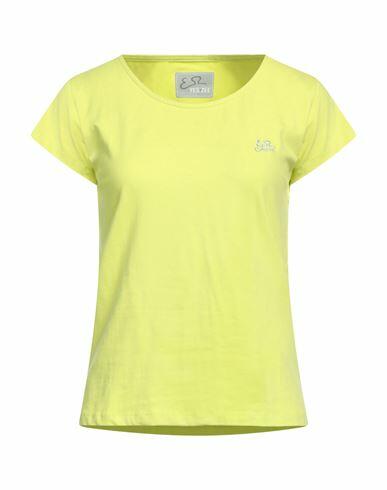 Yes Zee By Essenza Woman T-shirt Acid green Cotton, Elastane Cover