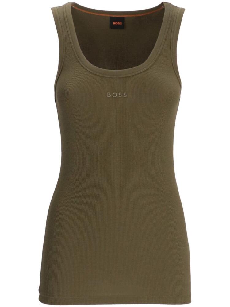 BOSS ribbed tank top - Green Cover