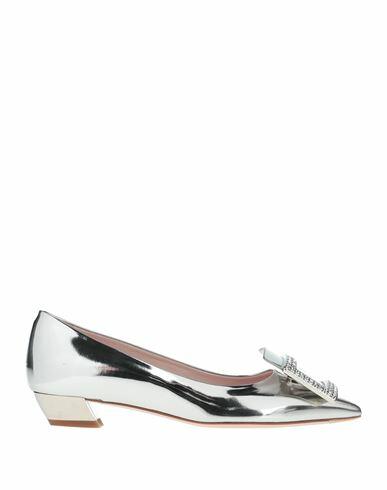 Roger Vivier Woman Loafers Silver Soft Leather Cover