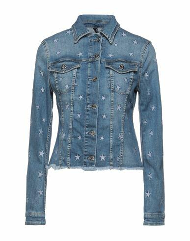 Liu •jo Woman Denim outerwear Blue Cotton, Elastane Cover