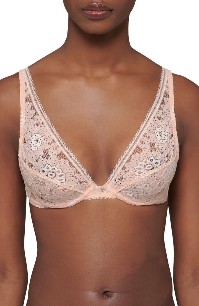 Simone Perele Festive Triangle Underwire Plunge Bra in Ballet Pink Cover