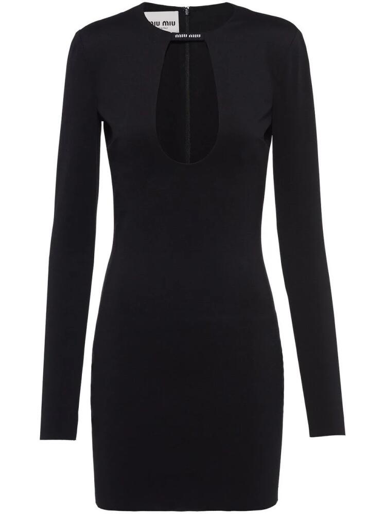 Miu Miu cut-out mini dress - Black Cover