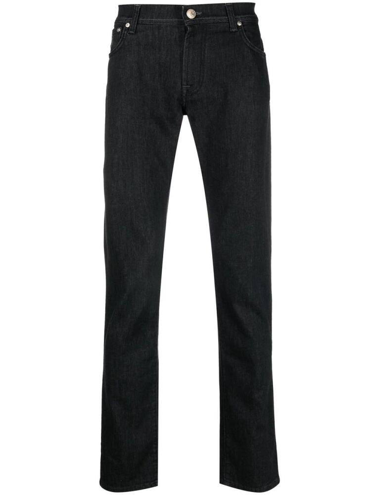 Corneliani slim-cut 5-pocket jeans - Black Cover