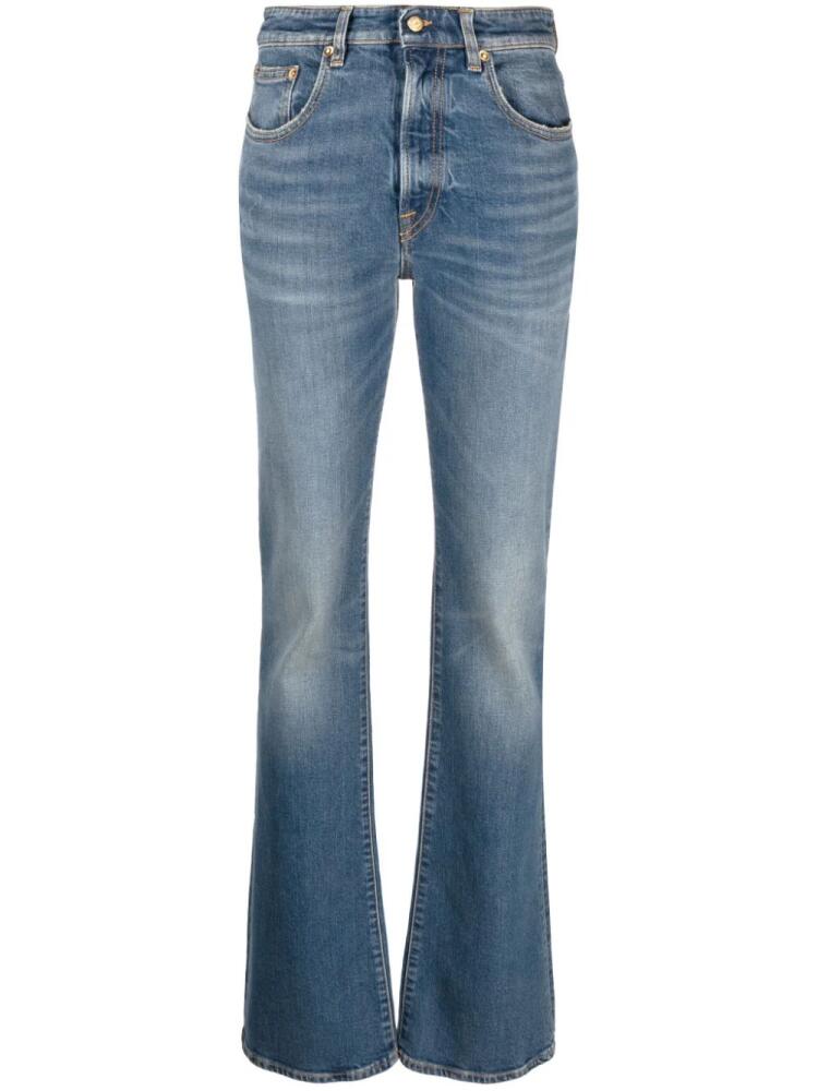 Golden Goose washed-effect wide-leg jeans - Blue Cover