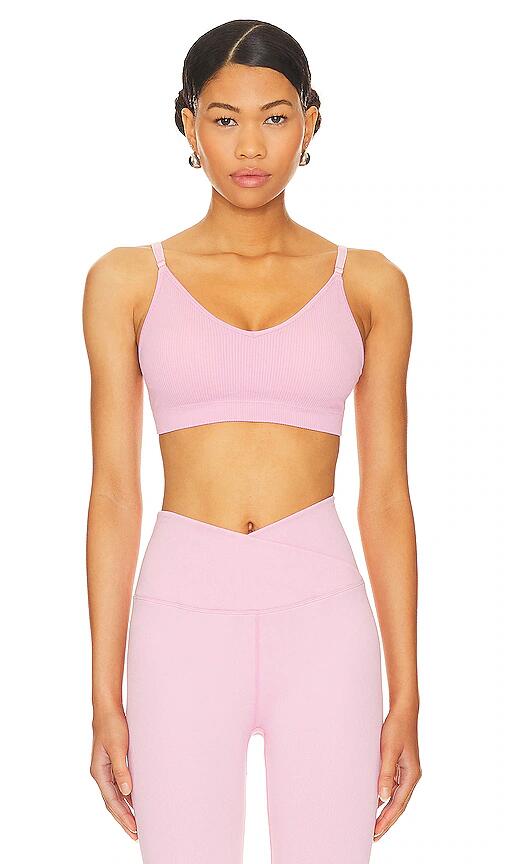 Spiritual Gangster Destiny Seamless Triangle Sports Bra in Pink Cover