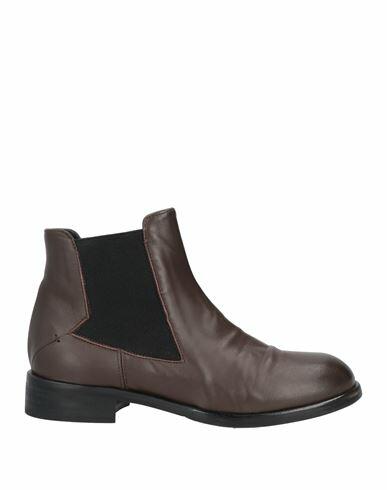 Poesie Veneziane Woman Ankle boots Brown Leather Cover