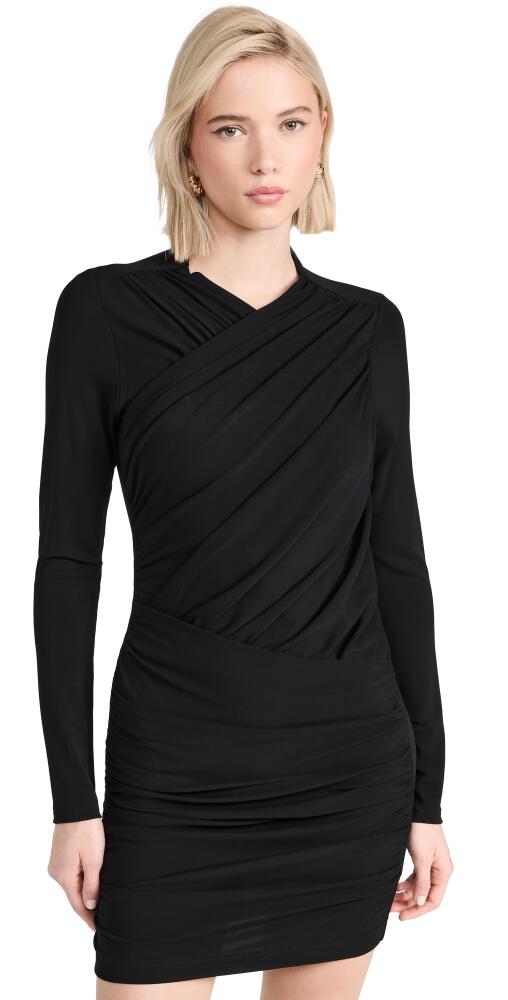 Enza Costa Matte Jersey Wrap Dress Black Cover