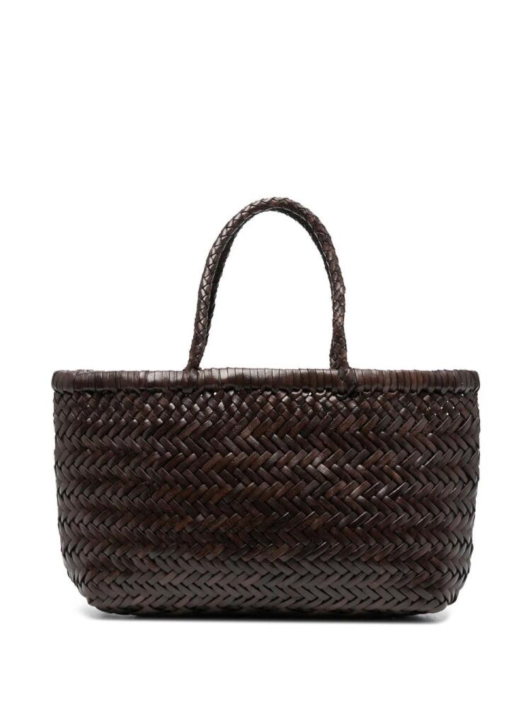 DRAGON DIFFUSION interwoven leather tote bag - Brown Cover