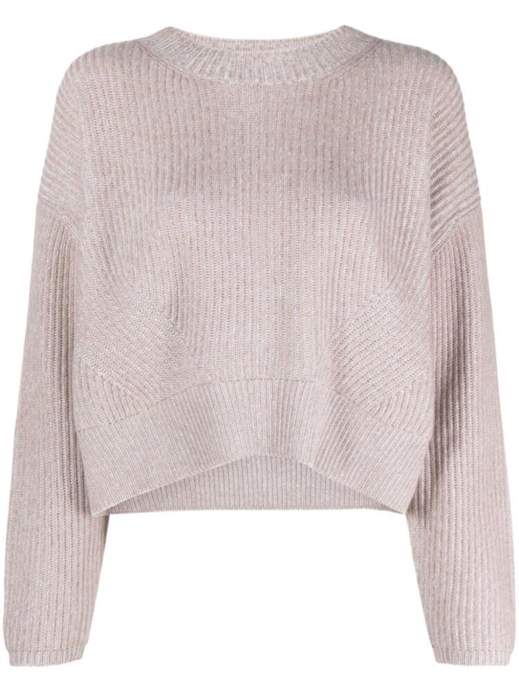 Allude ribbed-knit cashmere jumper - Neutrals Cover