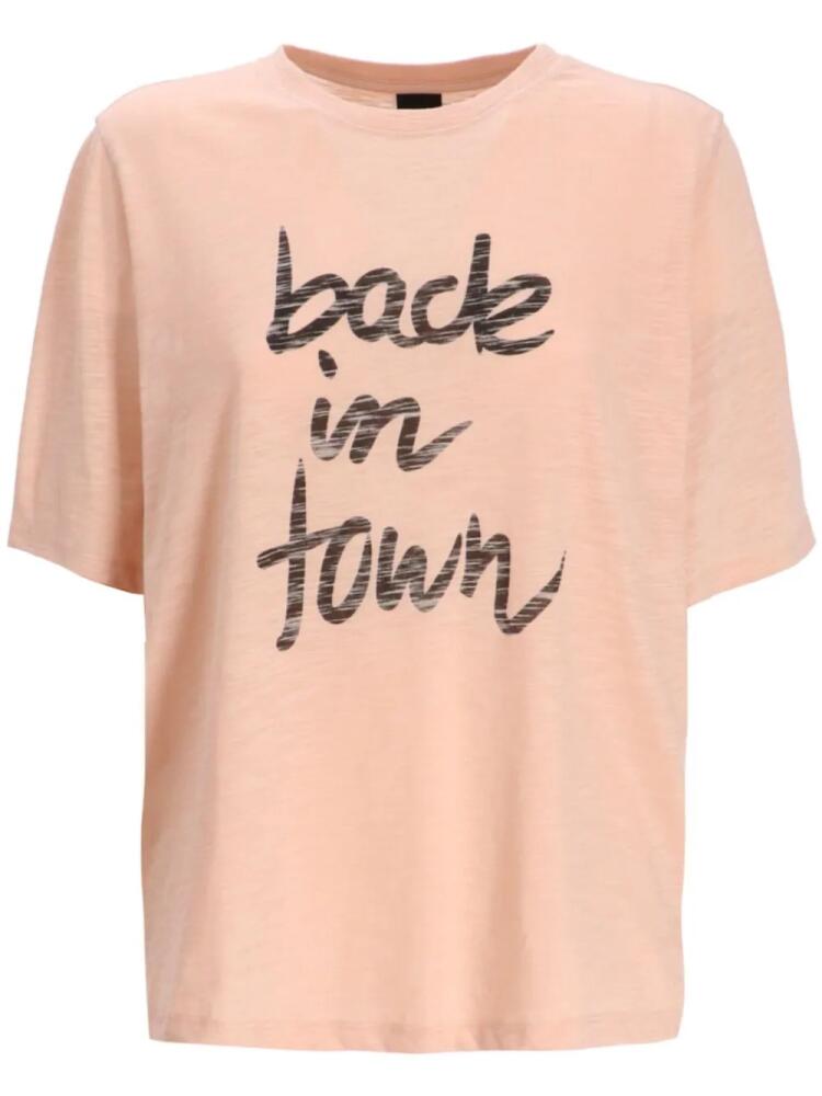 BOSS slogan-print T-shirt - Pink Cover