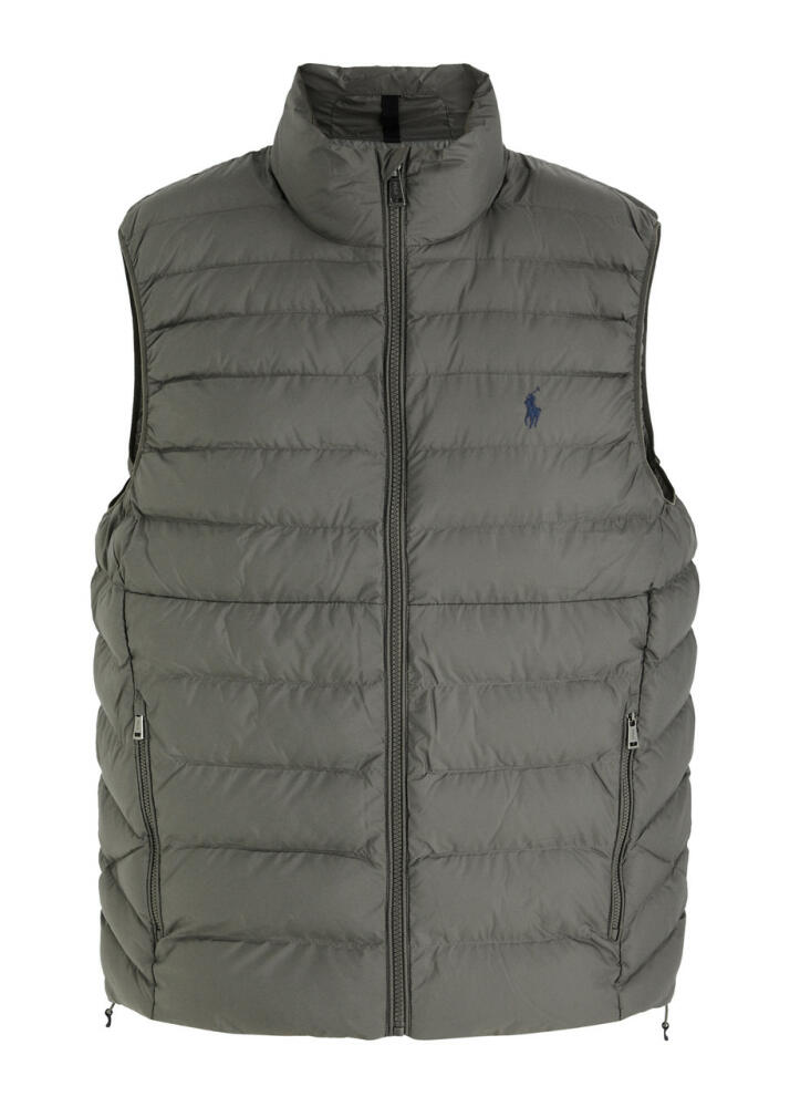 Polo Ralph Lauren Logo Quilted Shell Gilet - Dark Grey Cover