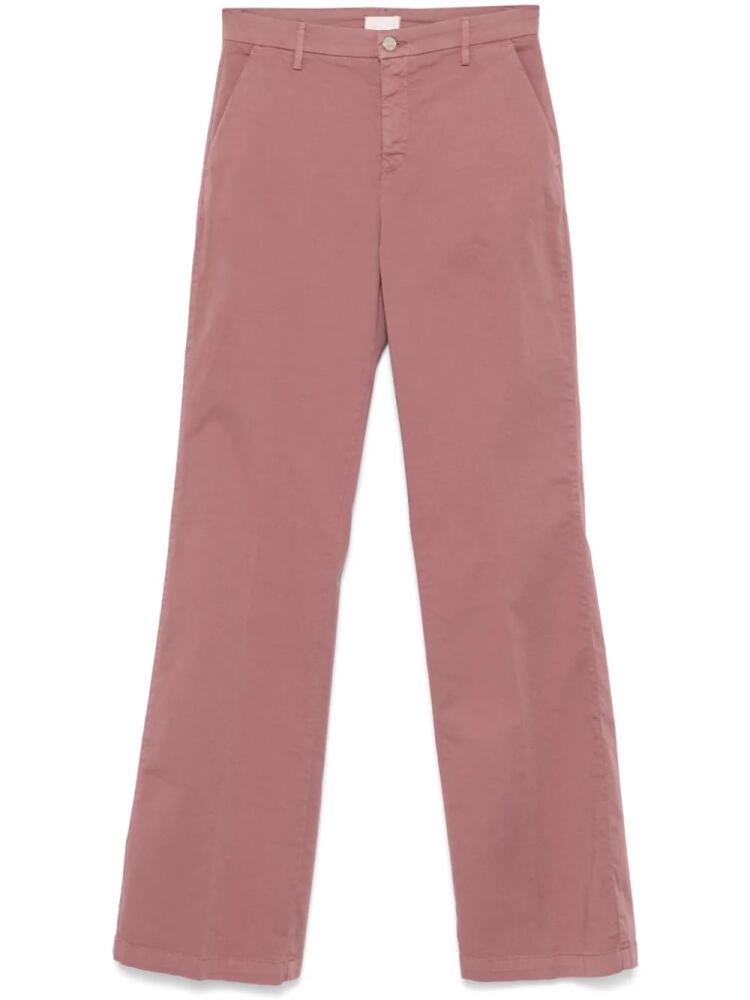 LIU JO twill trousers - Red Cover