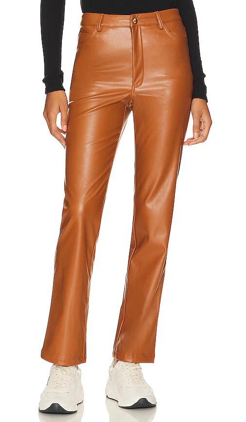 Bardot Alesi Faux Leather Pant in Tan Cover