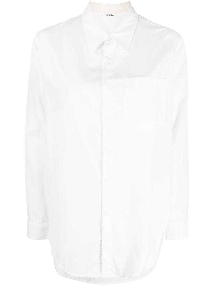 Yohji Yamamoto long-sleeve cotton shirt - White Cover