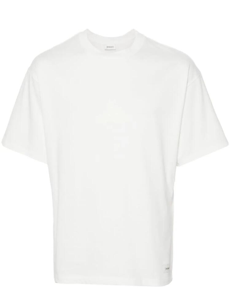 Saint Laurent logo-patch T-shirt - White Cover